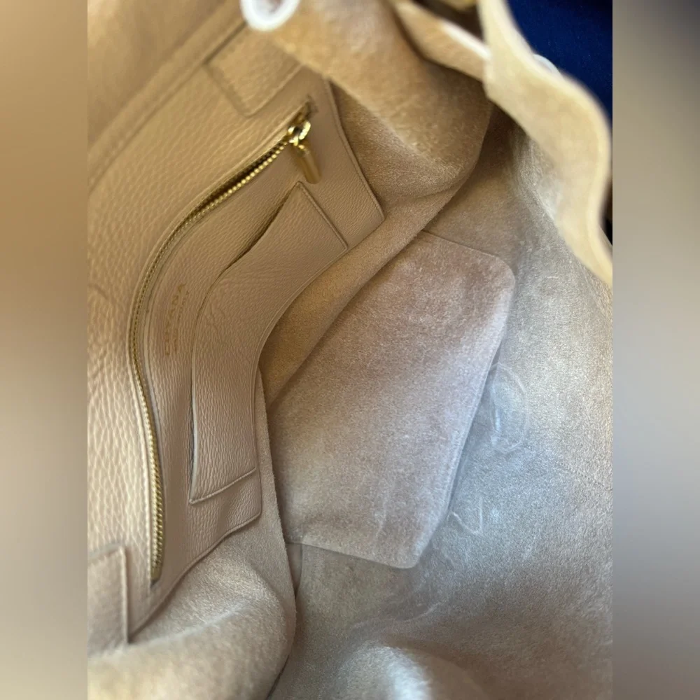 CUYANA Pebbled Leather Backpack in Blush